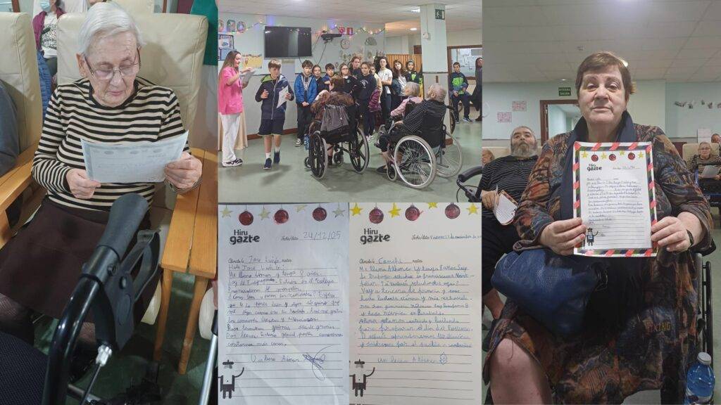 La Navidad con los ancianos de la Residencia Otxartaga Navidad ancianos